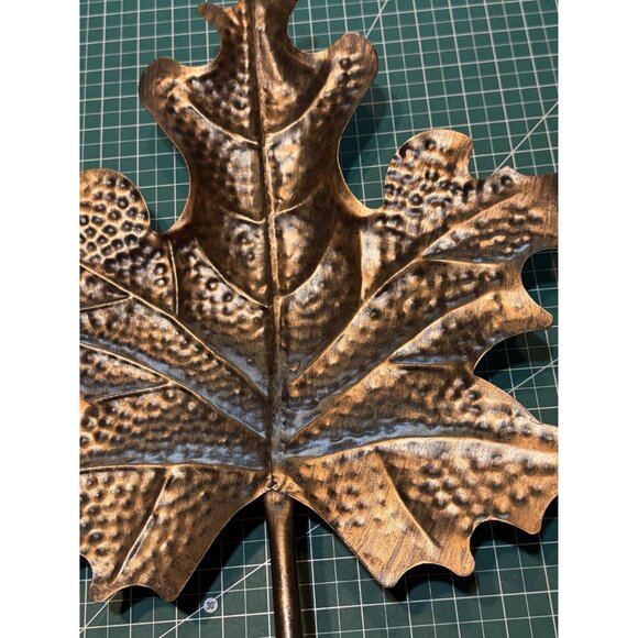 Metal Leaf Shaped Decorative Tray - Picture 2 of 7